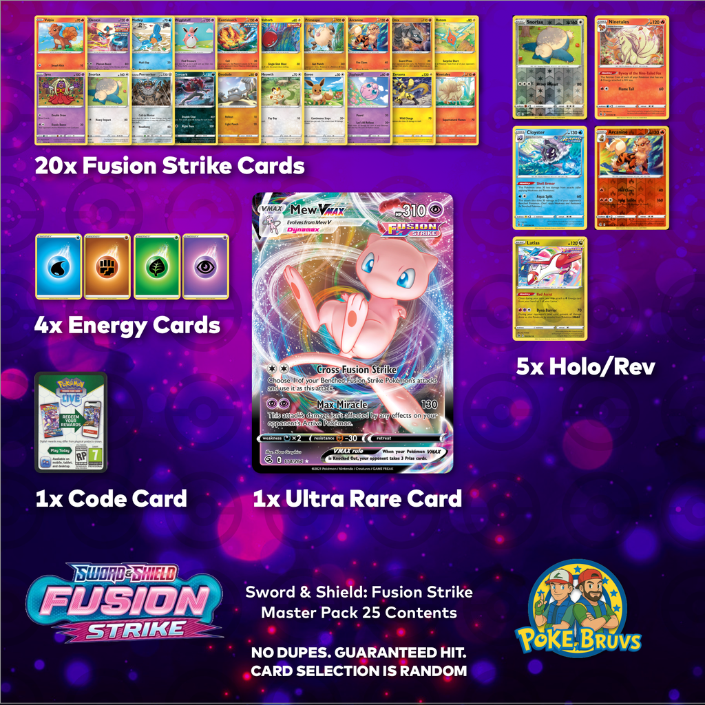 Pokemon TCG Sword & Shield: Fusion Strike Mystery Pack x25 Poke Bruvs Pokemon TCG Sword & Shield: Fusion Strike Mystery Pack x25 Poke Bruvs
