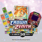 Pokemon TCG Sword & Shield: Crown Zenith Master Pack x50 w/ Large Tin
