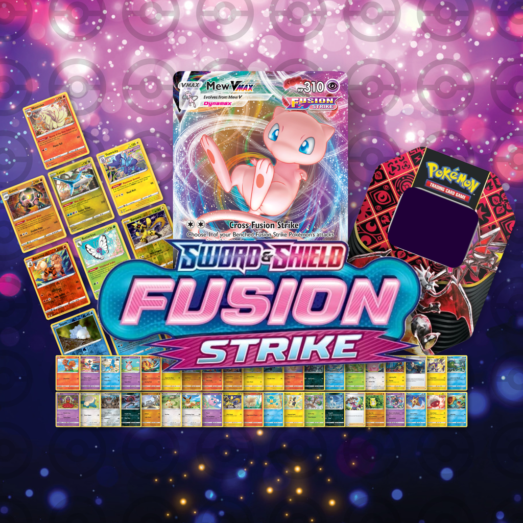 Pokemon TCG Sword & Shield: Fusion Strike Master Pack x50 w/ Large Tin