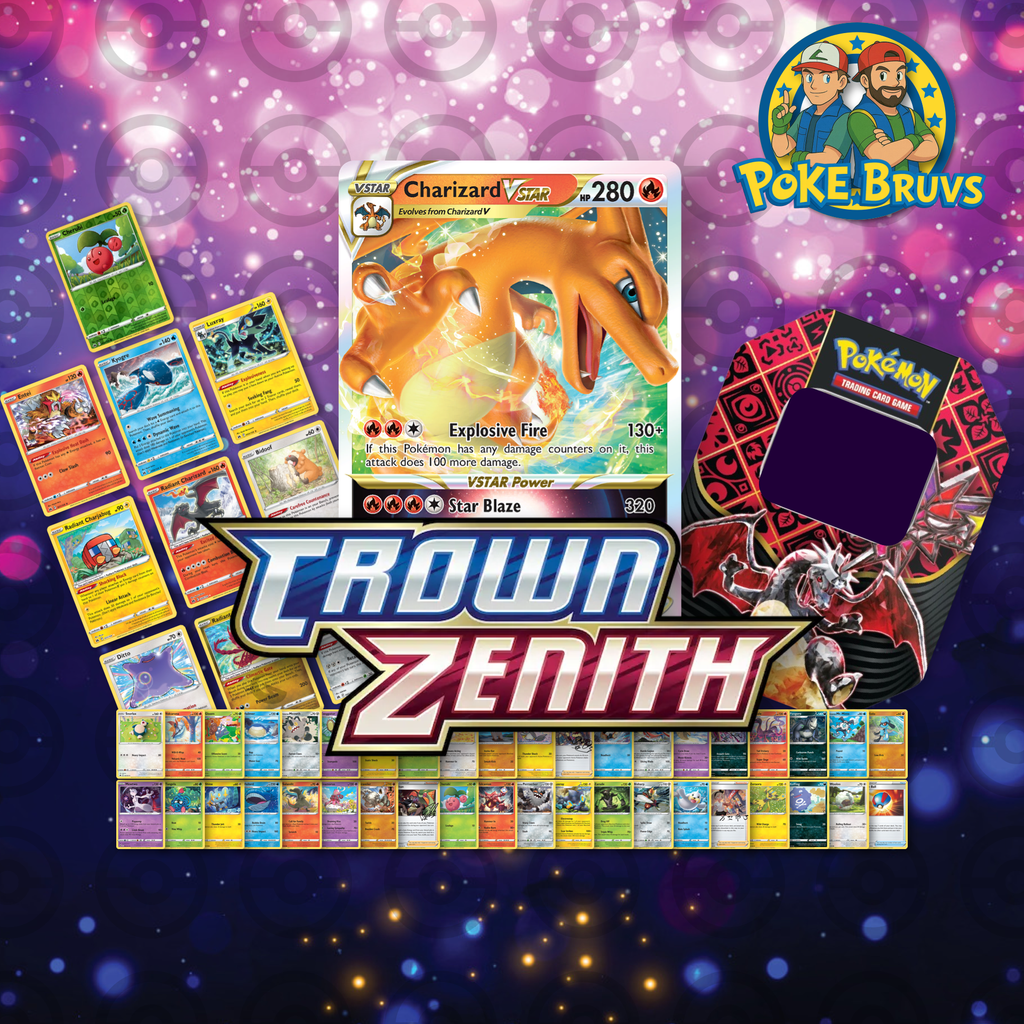 Pokemon TCG Sword & Shield: Crown Zenith Master Pack x50 w/ Large Tin