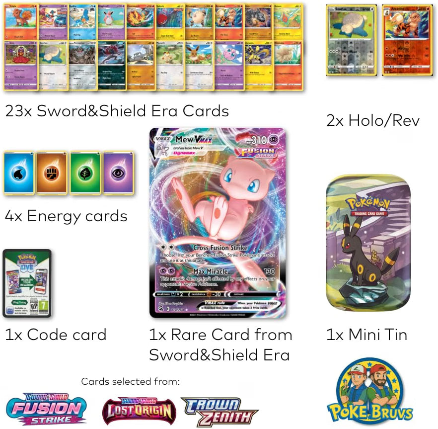 Pokemon TCG: Sword & Shield Mystery Pack x25 w/ Mini Tin