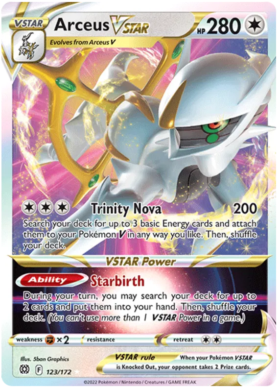 Arceus VStar 123/172 - Sword&Shield: Brilliant Stars Pokemon Card