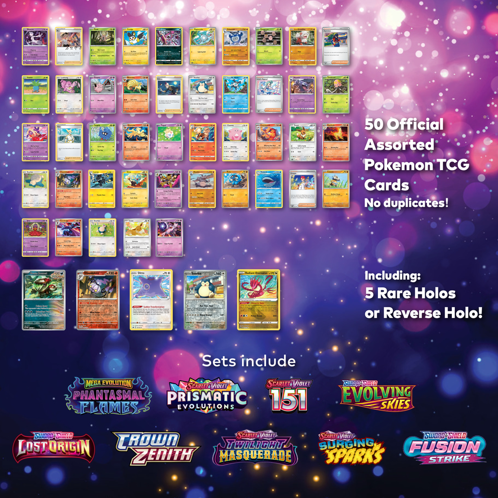 50 Assorted Pokemon Cards