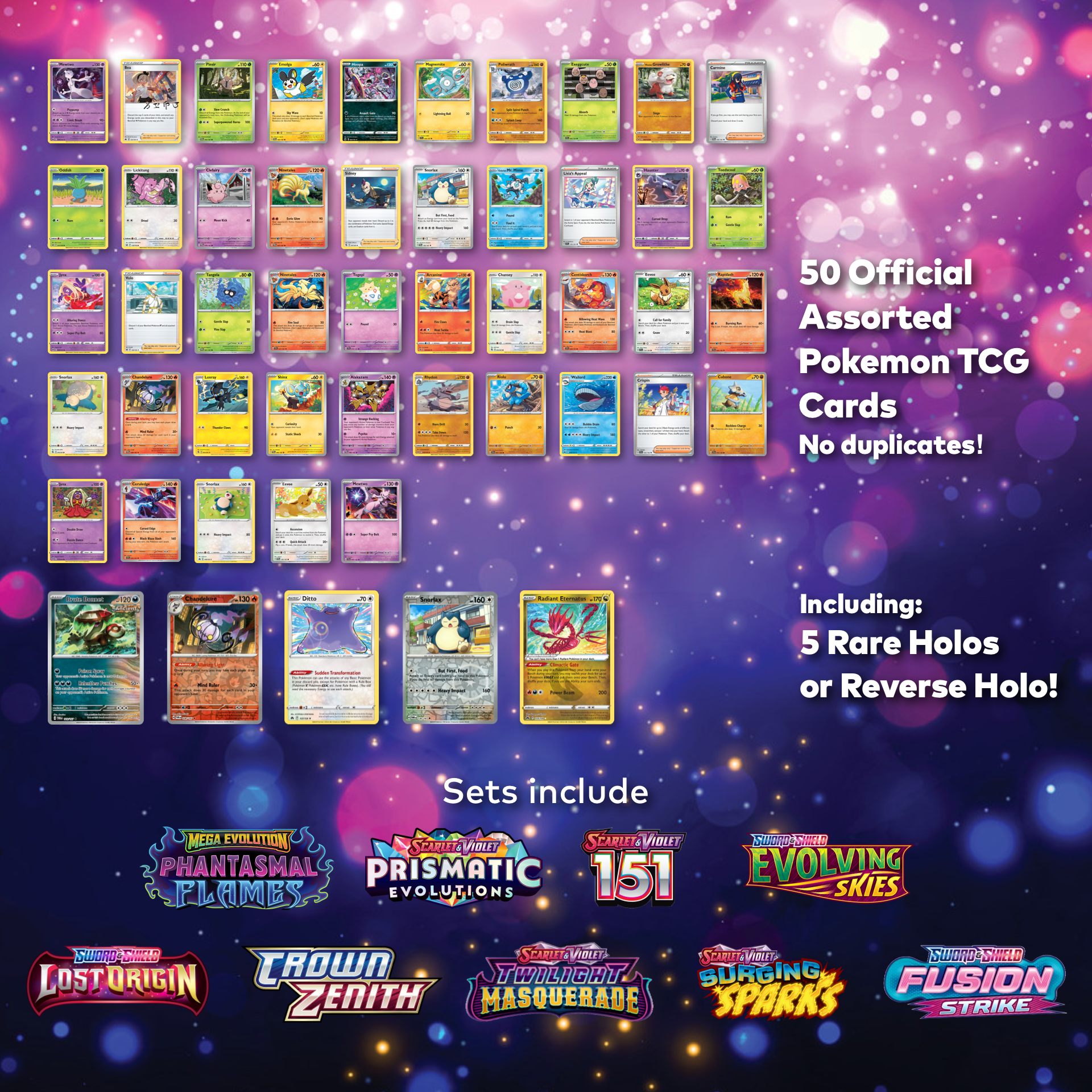 50 Assorted Pokemon Cards
