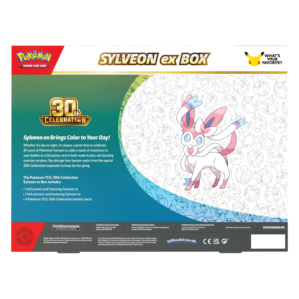 Pokémon TCG: 30th Celebration Sylveon ex Box