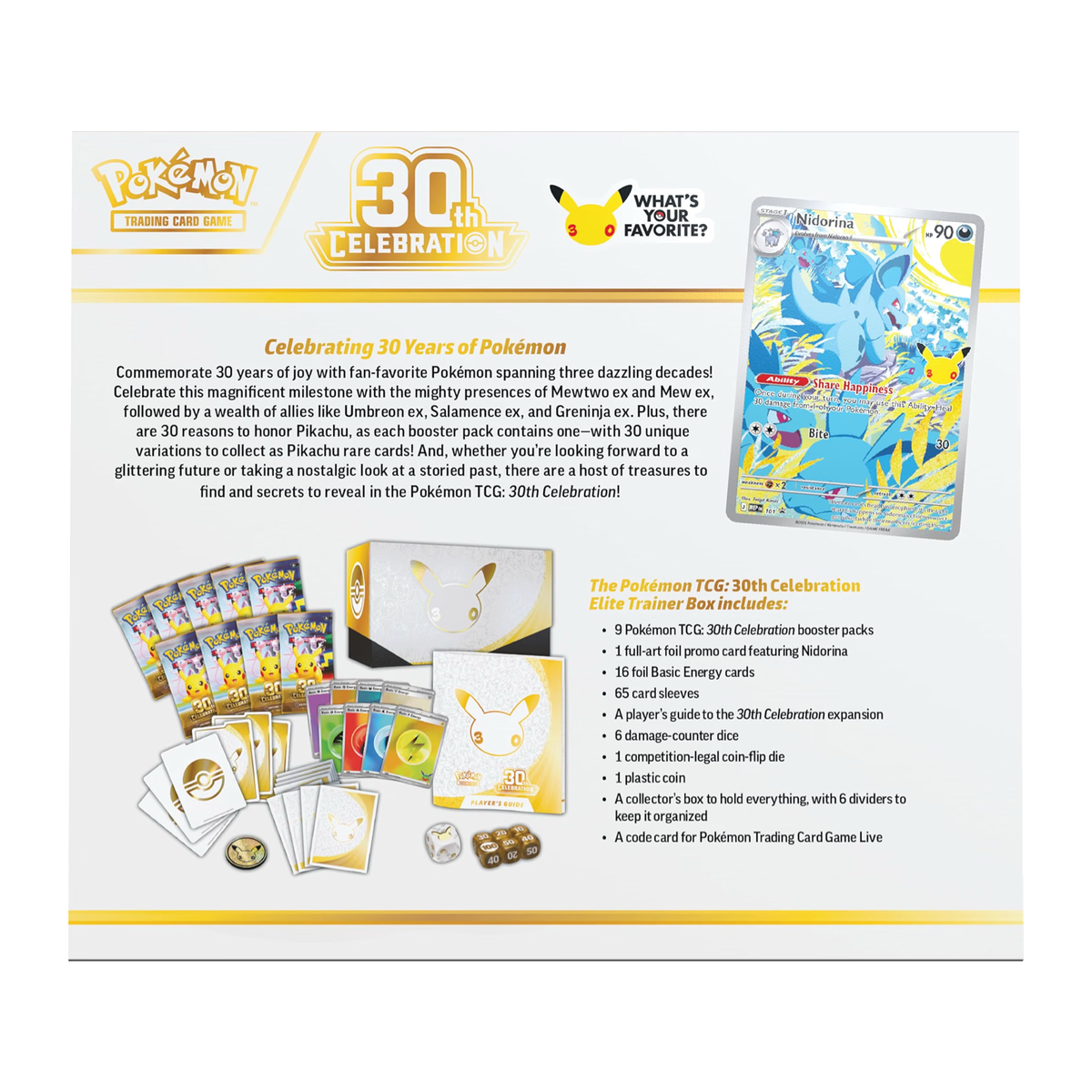 Pokémon TCG: 30th Celebration Anniversary Elite Trainer Box