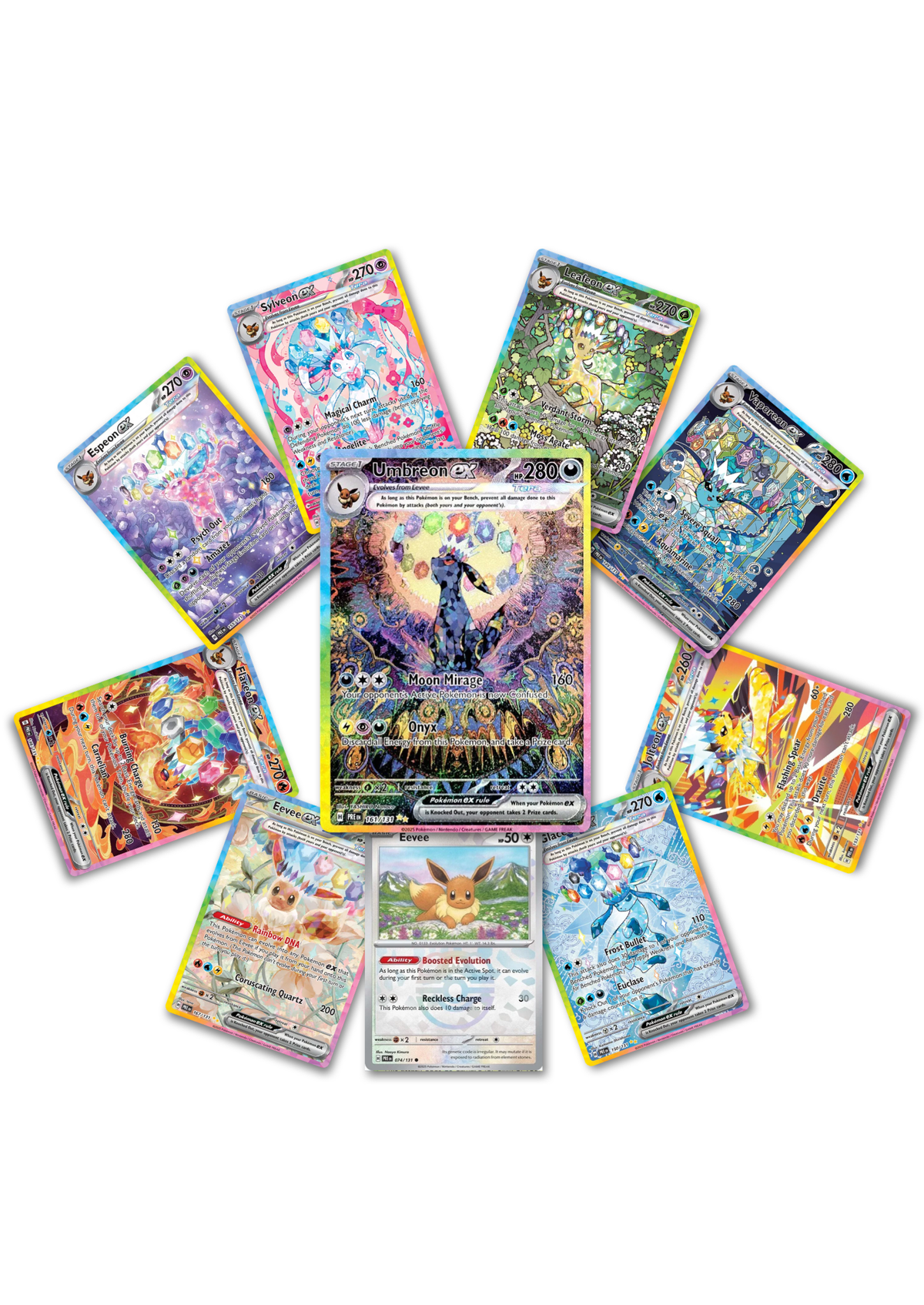 Pokémon TCG: Prismatic Evolutions Complete 11-Card God Pack Set x2 (Mint, Pack-Fresh)