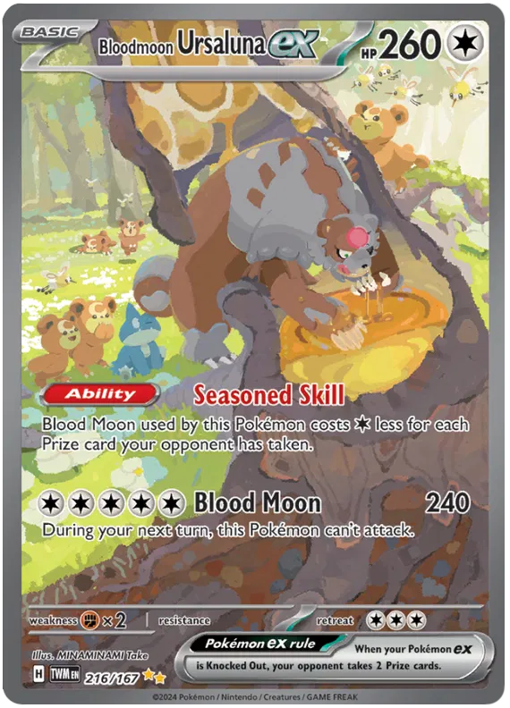 Bloodmoon Ursaluna EX 222/167 - Scarlet&Violet: Twilight Masquerade Pokemon Card
