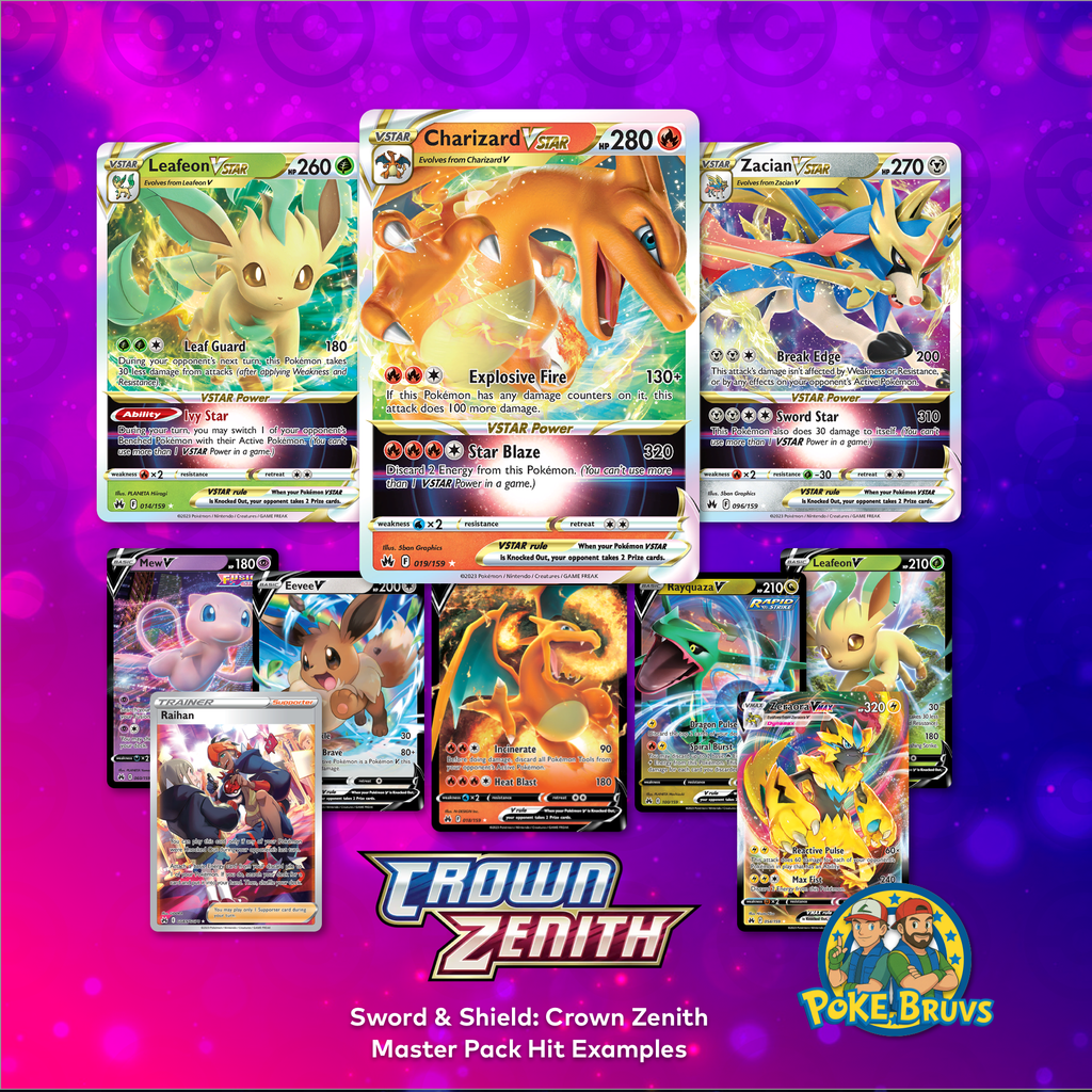 Pokemon TCG Sword & Shield: Crown Zenith Master Pack x50 w/ Large Tin