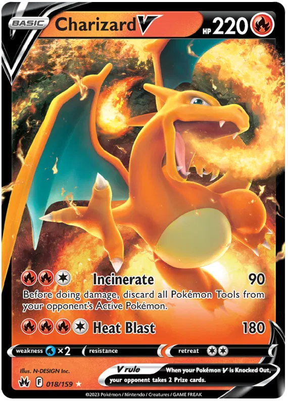Charizard V 018/159 - Sword&Shield: Crown Zenith Pokemon Card