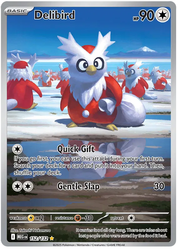 Delibird 152/132 - Mega Evolutions: Base Set Pokemon Card