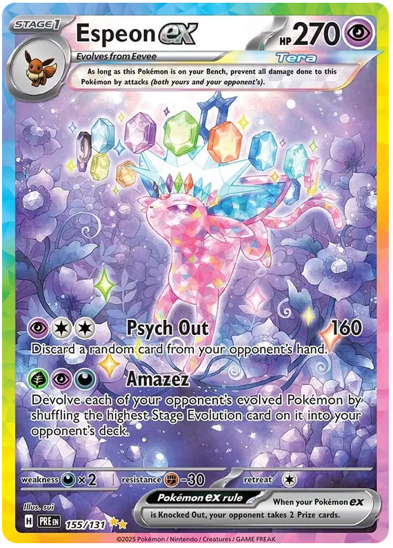Pokémon TCG: Prismatic Evolutions Complete 11-Card God Pack Set (Mint, Pack-Fresh)