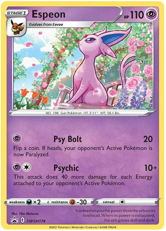 Espeon SWSH174 - Sword&Shield: Black Star Promo Pokemon Card