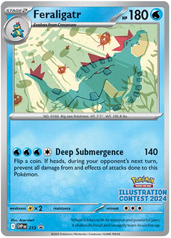 [SEALED] Feraligatr 213 - Scarlet&Violet: Illustration Contest 2024 Black Star Promo Pokemon Card