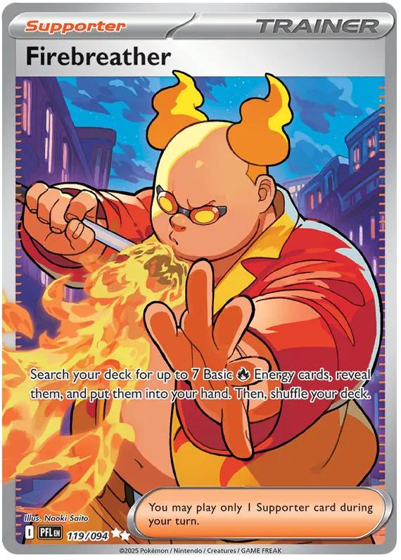 Firebreather 119/094 - Mega Evolutions: Phantasmal Flames Pokemon Card