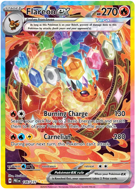 Pokémon TCG: Scarlet & Violet - Prismatic Evolutions Flareon ex SIR #146/131 (Copy)