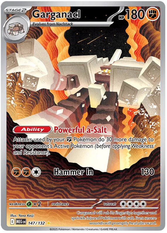 Garganacl 147/132 - Mega Evolutions: Base Set Pokemon Card