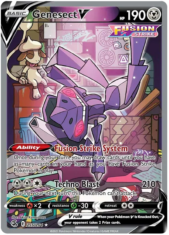 Genesect V 255/264 - Sword & Shield: Fusion Strike Pokemon Card