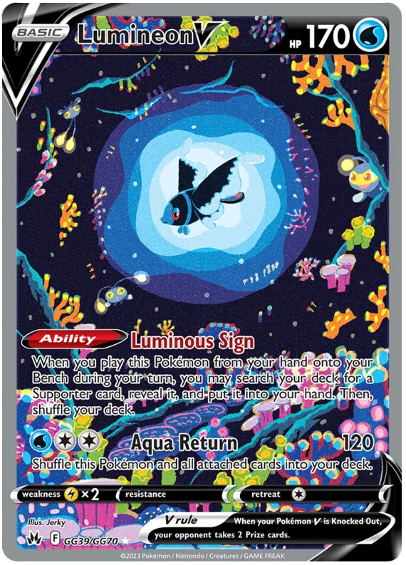 Lumineon V GG39/GG70 - Sword & Shield: Crown Zenith Pokemon Card