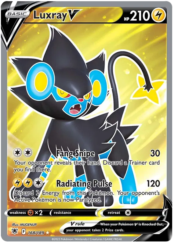 Luxray V 168/189 - Sword&Shield: Astral Radiance Pokemon Card