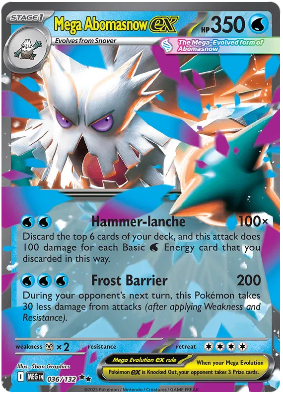 Mega Abomasnow EX 036/132 - Mega Evolutions: Base Set Pokemon Card