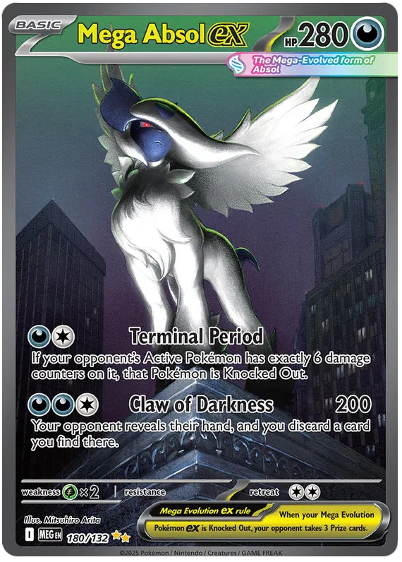 absol pokemon card ex Mega (Pb-009) Pokmon TCG Pocket Gx2 / None / 1 SV03 Mega Absol Ex 180/132 -