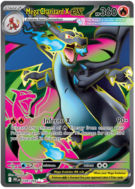 Mega Charizard EX 109/94 - Mega Evolutions: Phantasmal Flames Pokemon Card