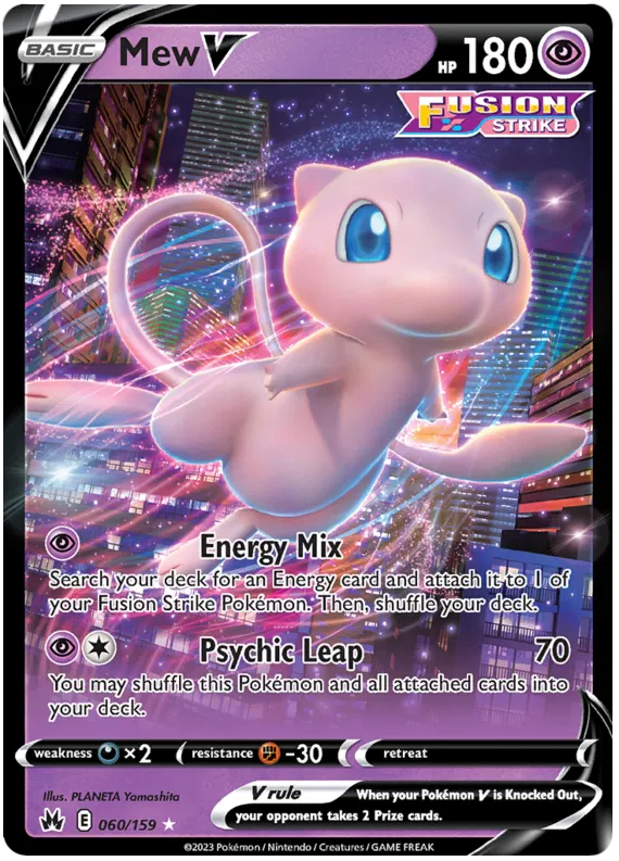 Mew V 060/159 - Sword&Shield: Crown Zenith Pokemon Card