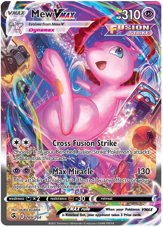 Mew VMax 260/264 - Sword & Shield: Fusion Strike Pokemon Card