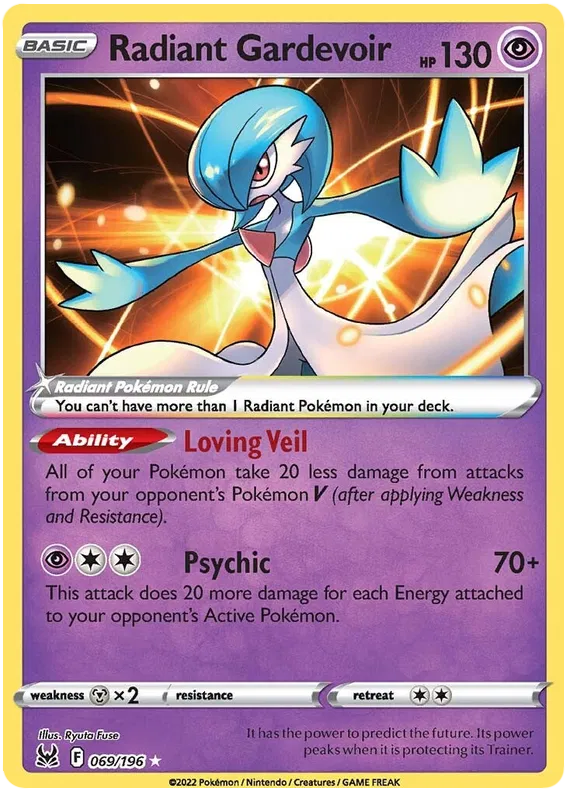 Radiant Gardevoir 069/196 - Sword&Shield: Lost Origin Pokemon Card