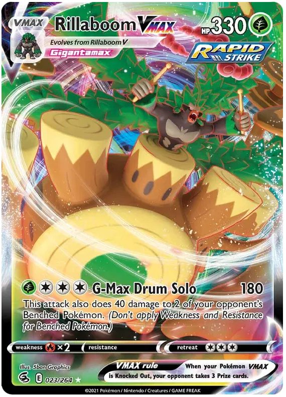 Rillaboom VMax 023/264 - Sword&Shield: Fusion Strike Pokemon Card