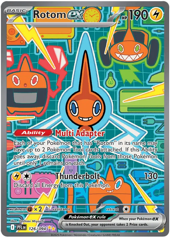 Rotom EX 126/094 - Mega Evolutions: Phantasmal Flames Pokemon Card