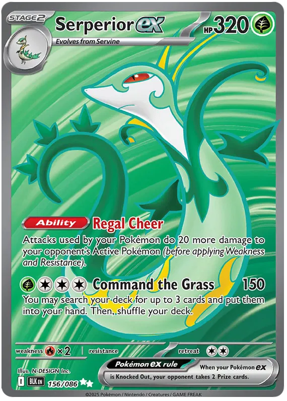 Serperior EX 156/086 - Scarlet&Violet: Black Bolt Pokemon Card