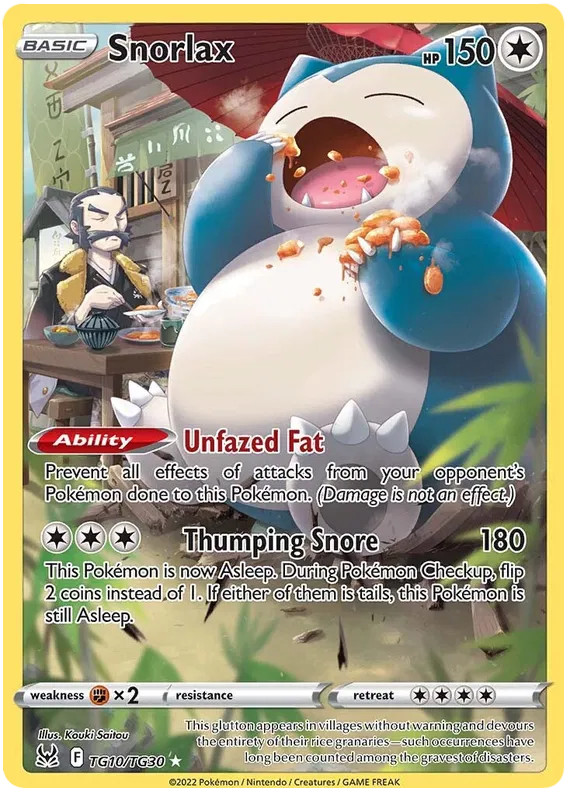Snorlax TG10/TG30  - Sword&Shield: Lost Origin Pokemon Card