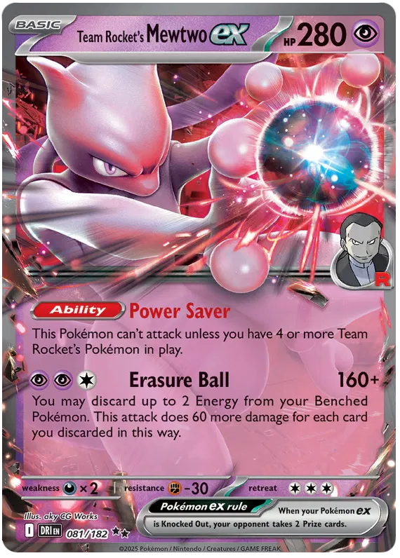 Team Rockets Mewtwo EX 081/182 - Scarlet&Violet: Destined Rivals Pokemon Card