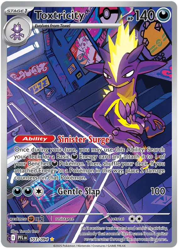 Toxtricity 103/094 - Mega Evolutions: Phantasmal Flames Pokemon Card