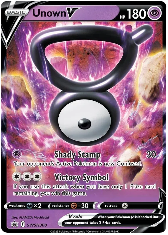 Unown V SWSH300 - Sword&Shield: Black Star Promo Pokemon Card