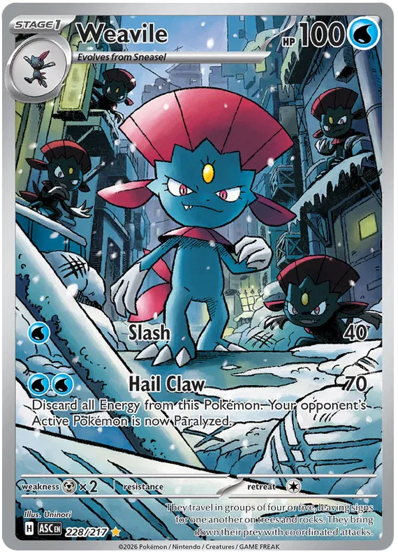 Weavile 286/217 - Mega Evolution: Ascended Heroes Pokemon Card