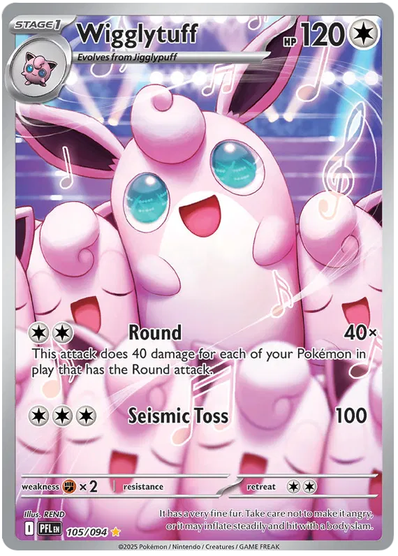 Wigglytuff 105/094 - Mega Evolutions: Phantasmal Flames Pokemon Card